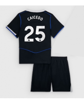 Chelsea Moises Caicedo #25 Maglia Gara Terza Repliche 2025-26 Bambino Maniche Corte
